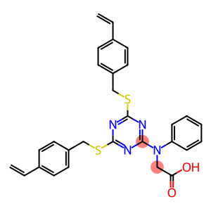 N-4,6-双[[(4-乙烯基苯基)甲基]硫代]-1,3,5-三嗪-2-基]-N-苯基甘氨酸