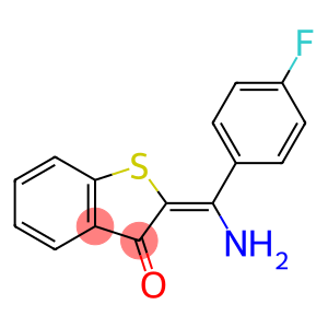 Benzo[b]thiophen-3(2H)-one, 2-[amino(4-fluorophenyl)methylene]-, (E)- (9CI)