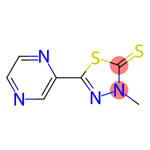 1,3,4-Thiadiazole-2(3H)-thione,3-methyl-5-pyrazinyl-(9CI)