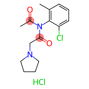 1-Pyrrolidineacetamide, N-acetyl-N-(2-chloro-6-methylphenyl)-, hydrochloride (1:1)