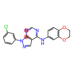 1-(3-chlorophenyl)-N-(2,3-dihydro-1,4-benzodioxin-6-yl)-1H-pyrazolo[3,4-d]pyrimidin-4-amine