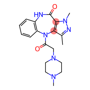 Pyrazolo[4,3-b][1,5]benzodiazepin-10(1H)-one, 4,9-dihydro-1,3-dimethyl-4-[2-(4-methyl-1-piperazinyl)acetyl]-