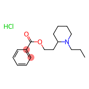 2-(1-propyl-2-piperidyl)ethyl benzoate hydrochloride