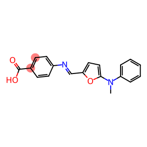 Benzoic  acid,  4-[[[5-(methylphenylamino)-2-furanyl]methylene]amino]-