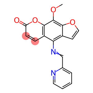7H-Furo[3,2-g][1]benzopyran-7-one, 9-methoxy-4-[(2-pyridinylmethylene)amino]-