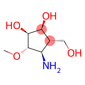 1,2-Cyclopentanediol,4-amino-3-(hydroxymethyl)-5-methoxy-,(1R,2R,3R,4S,5R)-rel-(9CI)