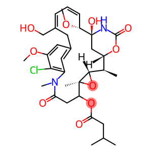 30-Hydroxy-3-O-de[2-[methyl(acetyl)amino]-1-oxopropyl]-3-O-(3-methylbutanoyl)maytansine