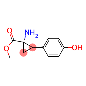 Cyclopropanecarboxylic acid, 1-amino-2-(4-hydroxyphenyl)-, methyl ester, cis- (9CI)