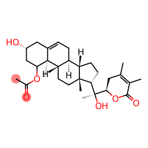 [22R,(-)]-1α-Acetyloxy-3β,20,22-trihydroxyergosta-5,24-diene-26-oic acid 26,22-lactone