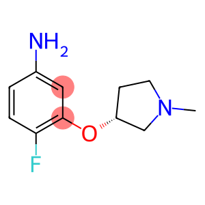 Benzenamine, 4-fluoro-3-[[(3R)-1-methyl-3-pyrrolidinyl]oxy]- (9CI)