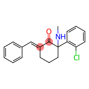 (6E)-6-benzylidene-2-(2-chlorophenyl)-2-(methylamino)cyclohexan-1-one
