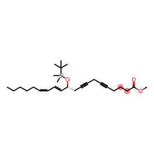 12,14-Eicosadiene-5,8-diynoic acid, 11-[[(1,1-dimethylethyl)dimethylsilyl]oxy]-, methyl ester, [R-(E,Z)]- (9CI)
