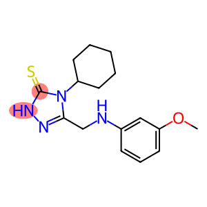 3H-1,2,4-Triazole-3-thione, 4-cyclohexyl-2,4-dihydro-5-[[(3-methoxyphenyl)amino]methyl]-