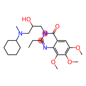 4(3H)-Quinazolinone,  3-[3-(cyclohexylmethylamino)-2-hydroxypropyl]-2-ethyl-6,7,8-trimethoxy-