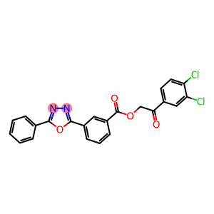 2-(3,4-dichlorophenyl)-2-oxoethyl 3-(5-phenyl-1,3,4-oxadiazol-2-yl)benzoate