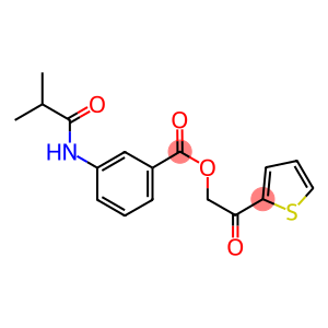 2-oxo-2-(2-thienyl)ethyl 3-(isobutyrylamino)benzoate