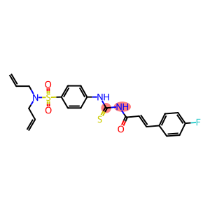 N,N-diallyl-4-[({[3-(4-fluorophenyl)acryloyl]amino}carbothioyl)amino]benzenesulfonamide