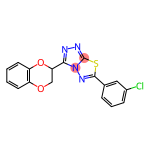 6-(3-chlorophenyl)-3-(2,3-dihydro-1,4-benzodioxin-2-yl)[1,2,4]triazolo[3,4-b][1,3,4]thiadiazole