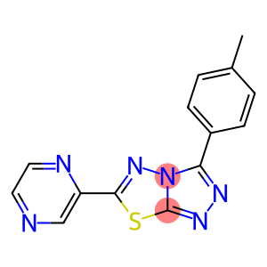 3-(4-methylphenyl)-6-(2-pyrazinyl)[1,2,4]triazolo[3,4-b][1,3,4]thiadiazole