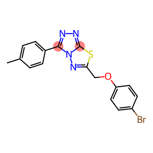 6-[(4-bromophenoxy)methyl]-3-(4-methylphenyl)[1,2,4]triazolo[3,4-b][1,3,4]thiadiazole