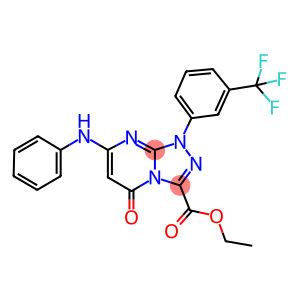 ethyl 7-anilino-5-oxo-1-[3-(trifluoromethyl)phenyl]-1,5-dihydro[1,2,4]triazolo[4,3-a]pyrimidine-3-carboxylate