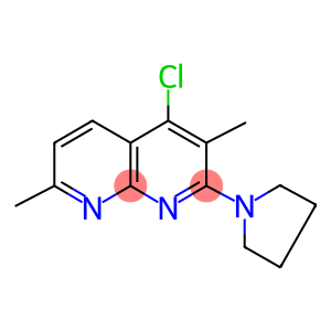 4-chloro-3,7-dimethyl-2-(1-pyrrolidinyl)[1,8]naphthyridine