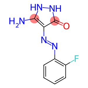 5-amino-4-[(2-fluorophenyl)diazenyl]-1,2-dihydro-3H-pyrazol-3-one