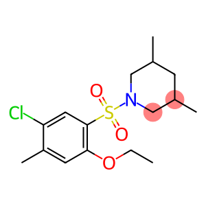 4-chloro-2-[(3,5-dimethyl-1-piperidinyl)sulfonyl]-5-methylphenyl ethyl ether