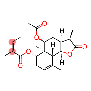 (Z)-2-Methyl-2-butenoic acid [(3R)-5α-acetoxy-2,3,3aβ,4,5,5a,6,7,9aα,9bβ-decahydro-3α,5aα,9-trimethyl-2-oxonaphtho[1,2-b]furan-6β-yl] ester