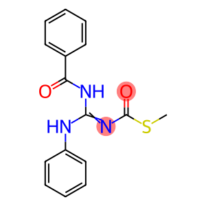 Carbamothioic acid, [(benzoylamino)(phenylamino)methylene]-, S-methyl ester (9CI)