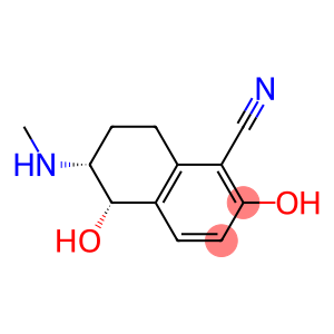 1-Naphthalenecarbonitrile, 5,6,7,8-tetrahydro-2,5-dihydroxy-6-(methylamino)-, cis- (9CI)