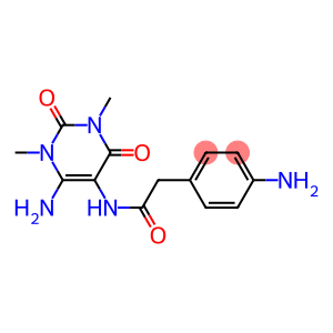 Benzeneacetamide,  4-amino-N-(6-amino-1,2,3,4-tetrahydro-1,3-dimethyl-2,4-dioxo-5-pyrimidinyl)-