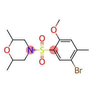 4-bromo-2-[(2,6-dimethyl-4-morpholinyl)sulfonyl]-5-methylphenyl methyl ether