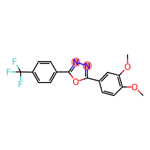 2-(3,4-dimethoxyphenyl)-5-[4-(trifluoromethyl)phenyl]-1,3,4-oxadiazole