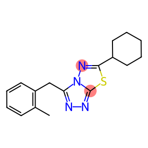 6-cyclohexyl-3-(2-methylbenzyl)[1,2,4]triazolo[3,4-b][1,3,4]thiadiazole