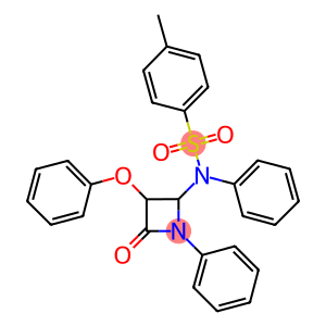 4-methyl-N-(4-oxo-3-phenoxy-1-phenyl-2-azetidinyl)-N-phenylbenzenesulfonamide