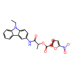 2-Furancarboxylic acid, 5-nitro-, 2-[(9-ethyl-9H-carbazol-3-yl)amino]-1-methyl-2-oxoethyl ester