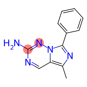 Imidazo[5,1-f][1,2,4]triazin-2-amine, 5-methyl-7-phenyl- (9CI)