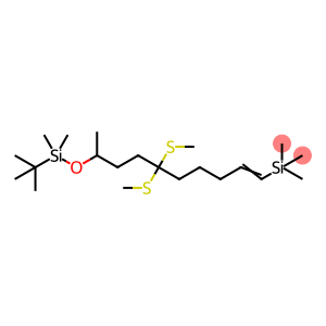 Silane, [9-[[(1,1-dimethylethyl)dimethylsilyl]oxy]-6,6-bis(methylthio)-1-decenyl]trimethyl- (9CI)