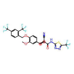 3-[4-(2,4-bis-trifluoromethylbenzyloxy)-3-methoxyphenyl]-2-cyano-n-(5-trifluoromethyl-1,3,4-thiadiazol-2-yl)acrylamide