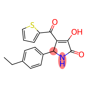 5-(4-ethylphenyl)-3-hydroxy-4-(2-thienylcarbonyl)-1,5-dihydro-2H-pyrrol-2-one