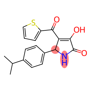 3-hydroxy-5-(4-isopropylphenyl)-4-(2-thienylcarbonyl)-1,5-dihydro-2H-pyrrol-2-one