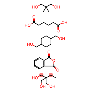 Adipic acid-1,4-cyclohexanedimethanol-neopentyl glycol-phthalic anhydride-trimethylolpropane copolymer