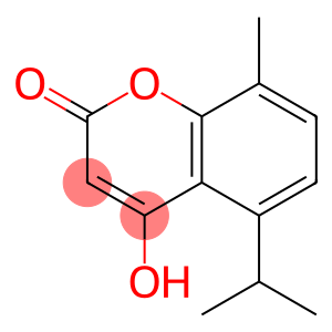 2H-1-Benzopyran-2-one, 4-hydroxy-8-methyl-5-(1-methylethyl)- (9CI)