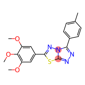 3-(4-methylphenyl)-6-(3,4,5-trimethoxyphenyl)[1,2,4]triazolo[3,4-b][1,3,4]thiadiazole