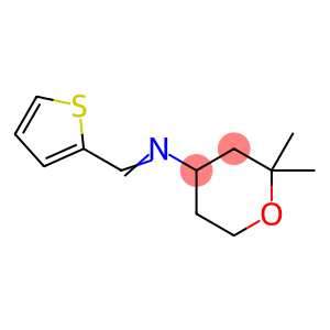 2H-Pyran-4-amine, tetrahydro-2,2-dimethyl-N-(2-thienylmethylene)-