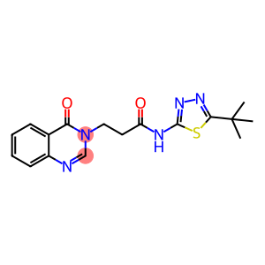 N-(5-tert-butyl-1,3,4-thiadiazol-2-yl)-3-(4-oxo-3(4H)-quinazolinyl)propanamide