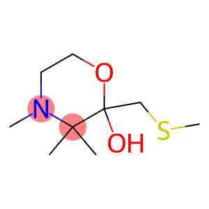 2-Morpholinol,3,3,4-trimethyl-2-[(methylthio)methyl]-(8CI)