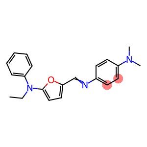 2-Furanamine,  5-[[p-(dimethylamino)phenyl]formimidoyl]-N-ethyl-N-phenyl-  (8CI)