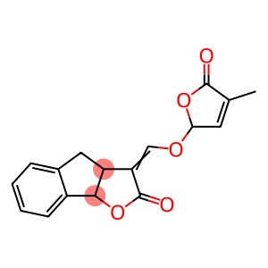 2H-Indeno[1,2-b]furan-2-one, 3-[[(2,5-dihydro-4-methyl-5-oxo-2-furanyl)oxy]methylene]-3,3a,4,8b-tetrahydro-